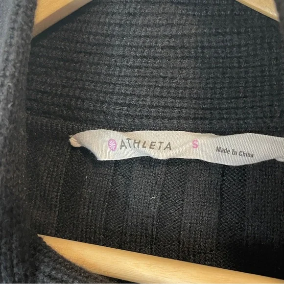Athleta Black Mission Moto Sweater Wool blend - Picture 8 of 9